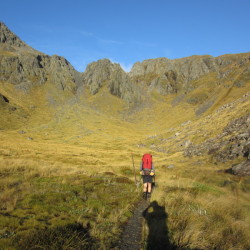 heading up to the saddle