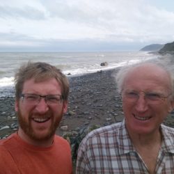 Dad and I on Shankill beach