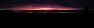 Panorama of a sunrise