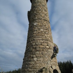 Matt on lead chimney Matt on lead chimney