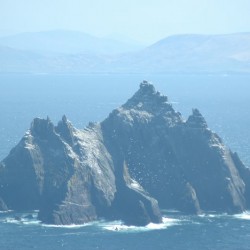 closeup of little skellig