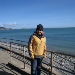 Maaike on Shankill beach