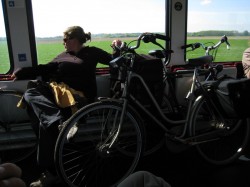 maaike on train