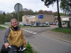 Maaike at her secondary school.