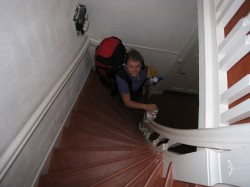 Steep stairs